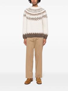 BODE Intarsia trui - Wit