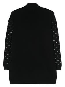 Elisabetta Franchi La Mia Bambina crystal-embellished monogram dress - Zwart