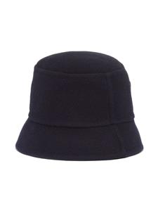Prada Fluwelen vissershoed met logo - Blauw