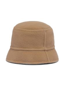 Prada Fluwelen vissershoed met logo - Beige