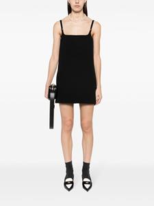 miumiu Miu Miu Mini-jurk met logoplakkaat - Zwart