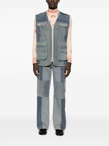marineserre Marine Serre Jeans met vlakken - Blauw