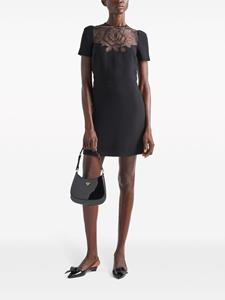 Prada Mini-jurk met kanten vlakken - Zwart