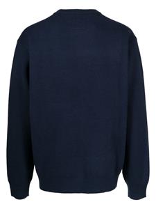 Izzue patch-detail crew-neck jumper - Blauw