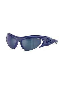 dolce&gabbanaeyewear Dolce & Gabbana Eyewear Zonnebril met schild montuur - Blauw
