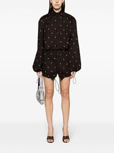 theattico The Attico Blousejurk met logoprint - Bruin