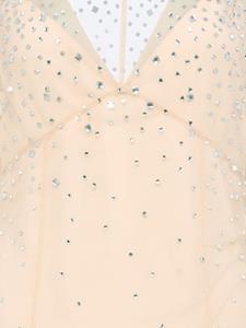 Prada Tulen midi-jurk verfraaid met kristallen - Beige