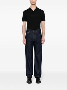 BOSS Katoenen poloshirt met geborduurd logo - Zwart
