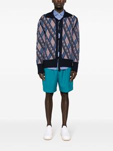 Marni pleated virgin wool bermuda shorts - Blauw