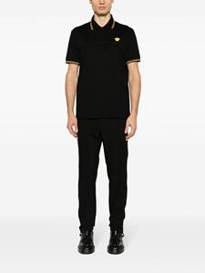 Versace Medusa Head-embroidered cotton polo shirt - Zwart