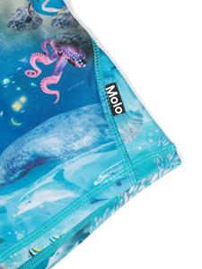 Molo graphic-print swim shorts - Blauw