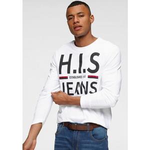 H.I.S Shirt met lange mouwen met merkprint