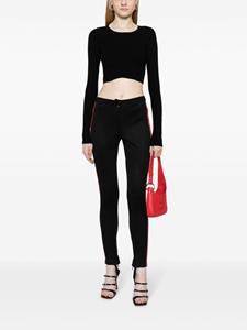 guccipre-owned Gucci Pre-Owned 2010s stirrup legging met logo jacquard - Zwart