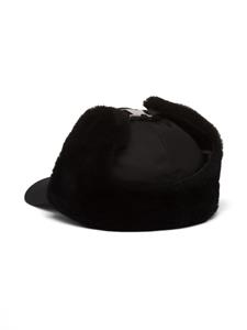 Prada shearling-lined re-nylon cap - Zwart