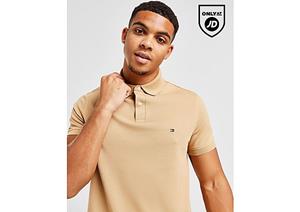 Tommy Hilfiger Flag Short Sleeve Polo Shirt - Beige- Heren