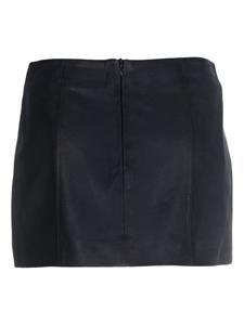 Manokhi Lola biker leather miniskirt - Blauw
