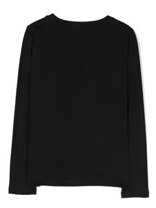 missblumarine Miss Blumarine T-shirt verfraaid met stras - Zwart