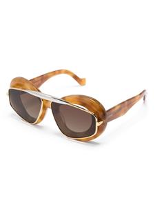LOEWE double-frame pilot-frame sunglasses - Bruin