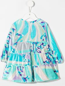 puccijunior PUCCI Junior Jurk met abstracte print - Blauw