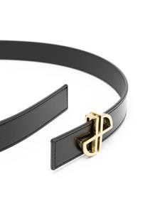 Patou JP-buckle leather belt - Zwart