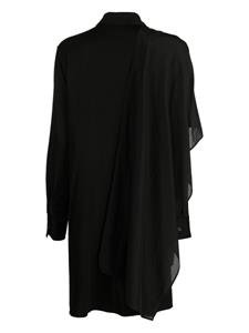 yohjiyamamoto Yohji Yamamoto Satijnen blousejurk - Zwart