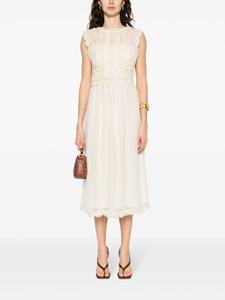 ullajohnson Ulla Johnson Midi-jurk met gingham ruit - Beige