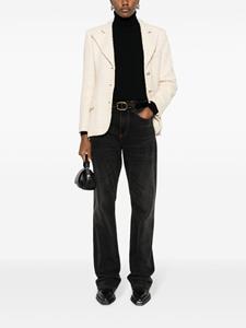 chanelpre-owned CHANEL Pre-Owned 1998 bouclé tweed blazer met opstaande revers - Wit