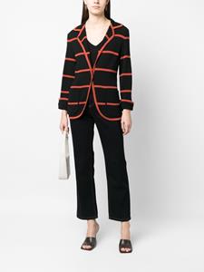 saintlaurentpre-owned Saint Laurent Pre-Owned 1970s blazer met horizontale streep - Zwart