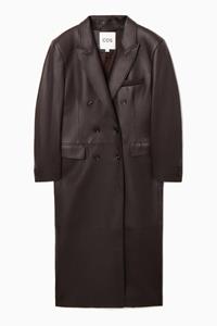 COS Zweireihiger Oversized-Mantel Aus Leder