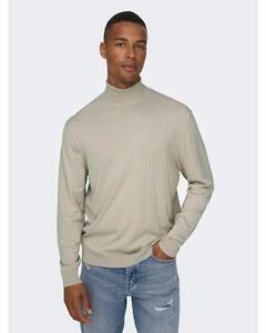 ONLY & SONS Strickpullover ONSWYLER LIFE REG ROLL NECK KNIT NOOS - 22020879 5619 in Beige-2