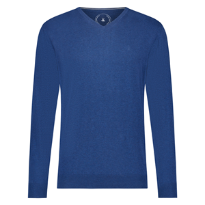 Scotland Blue V-pullover blauw