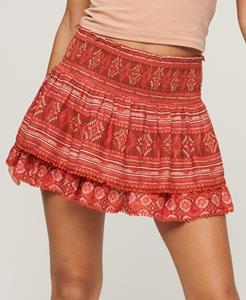 Superdry Vrouwen Vintage Gelaagde Minirok Rood