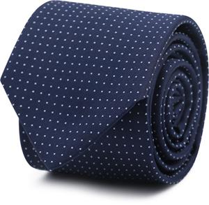 Suitable Stropdas Zijde Stippen Navy -