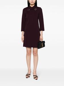 JANE Sophia mini-jurk met knoopdetail - Paars