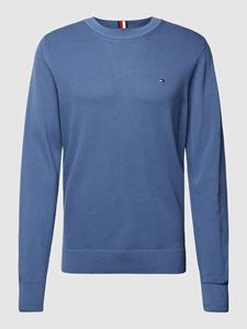 Tommy Hilfiger Gebreide pullover met labelstitching, model 'CHAIN'