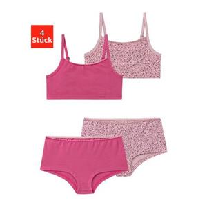 Vivance Set: Bustier, (4 tlg., mit Panty), Millefleur-Design + Uni in einer Packung