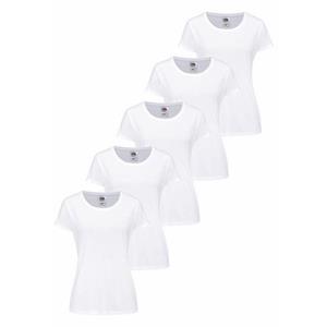Fruit of the Loom Rundhalsshirt, (Packung, 5 tlg.), original T. LADY-FIT im 5er Pack