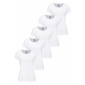 Fruit of the Loom Shirt met ronde hals original t. lady-fit in set van 5 (set, 5-delig)