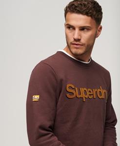 Superdry Mannen Klassiek Sweatshirt met Core-logo Rood Grootte: S