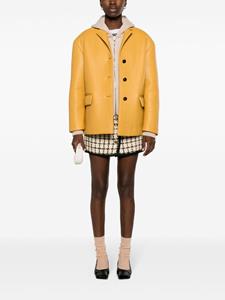 Miu Miu check-pattern tweed miniskirt - Wit