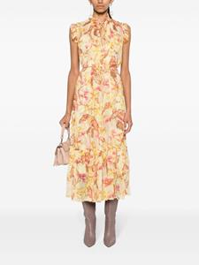 ZIMMERMANN Midi-jurk met bloemenprint - Geel