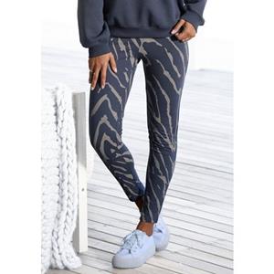 LASCANA Leggings "-Loungehose", mit Zebramuster und breitem Bund, Loungewear