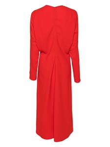 victoriabeckham Victoria Beckham Gedrapeerde midi-jurk - Rood