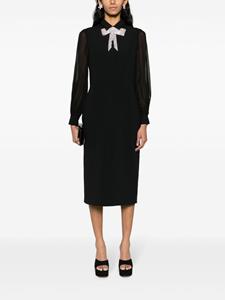 eliesaab Elie Saab Midi-jurk van crêpe - Zwart