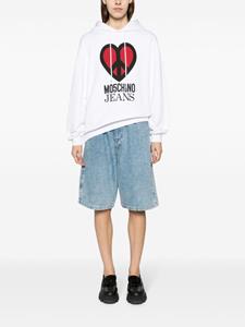 moschinojeans MOSCHINO JEANS Hoodie met print - Wit