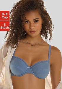 Nuance Beugel-bh van zacht katoen, basic dessous (Set van 2)