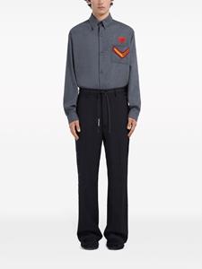 Marni Broek met gestreepte afwerking - Zwart