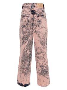 Etudes District Overdyed mid-rise wide-leg jeans - Roze