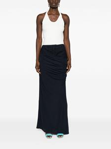 christopheresber Christopher Esber Maxi-rok met denim afwerking - Blauw
