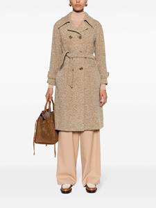 a.n.g.e.l.o.vintagecult A.N.G.E.L.O. Vintage Cult 1970s geplooide jas met visgraat patroon - Beige